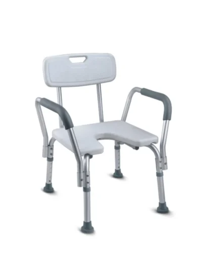 Silla de ducha Asiento Herradura y apoya brazos